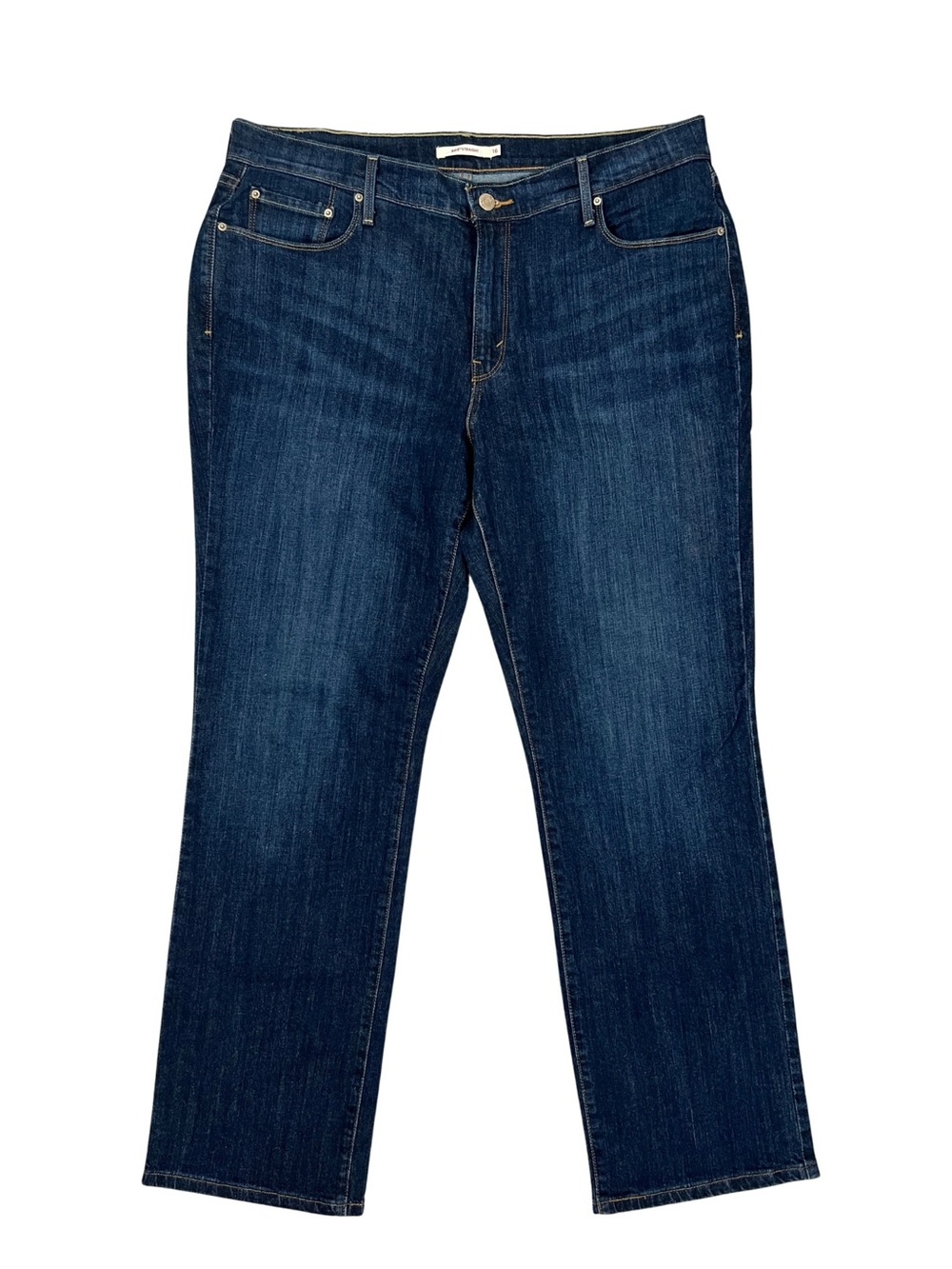 Levi’s 505 Jeans Women’s 16 Straight Leg  Dark Wash Stretch Denim